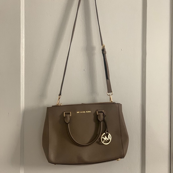 Michael Kors Gray Crossbody Purse - Picture 1 of 3